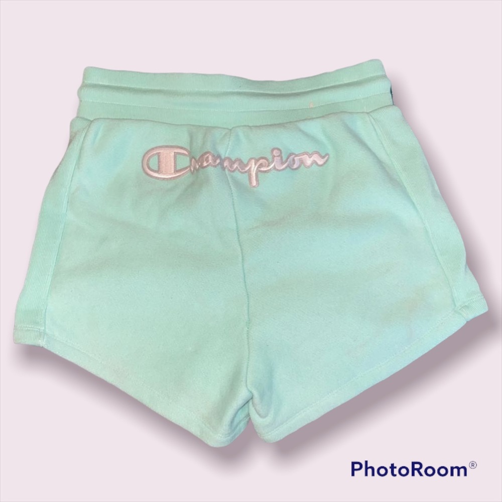 Embroidered Champion shorts.